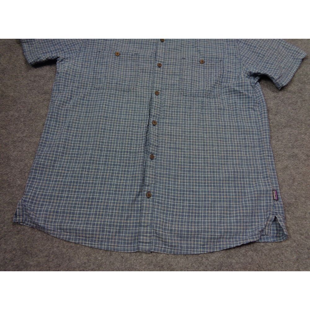 Patagonia Back Step Shirt Men 2XL Hemp Organic Cotton Short Sleeve Button Up - Picture 3 of 11